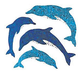 Bulk Roll Prismatic Stickers, Mini Dolphins (100 Repeats) by Present Paper