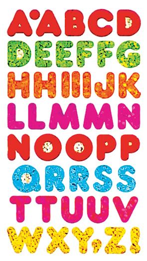 Bulk Roll Prismatic Stickers, Multi Alphabets (50 Repeats) by Present Paper