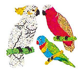 Bulk Roll Prismatic Stickers, Exotic Birds (100 Repeats) by Present Paper