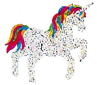 Bulk Roll Prismatic Stickers, Unicorn / Rainbow Mane and Tail (100 Repeats) by Present Paper