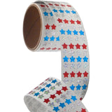 Bulk Roll Prismatic Stickers, Micro Stars / Red, Silver, Blue (100 Repeats) by Present Paper