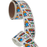 Bulk Roll Prismatic Stickers, Mini Construction Worker (100 Repeats) by Present Paper