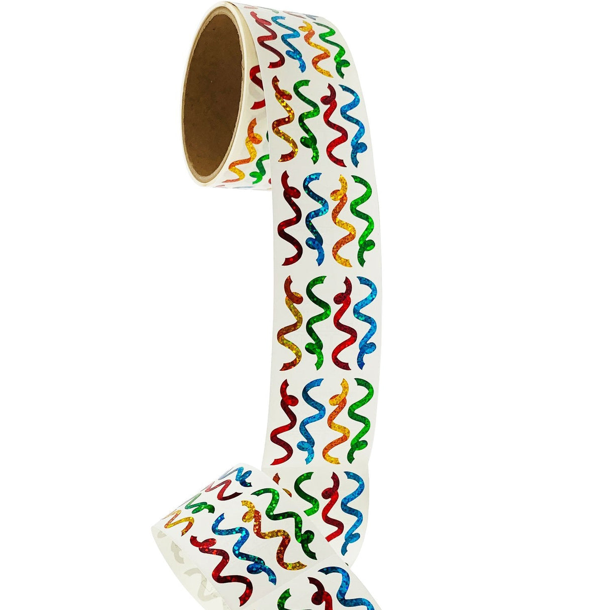 Bulk Roll Prismatic Stickers, Mini Multicolor Streamers (100 Repeats) by Present Paper