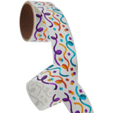 Bulk Roll Prismatic Stickers, Streamers, Confetti / Teal, Purple (50 Repeats) by Present Paper