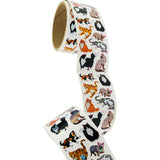 Bulk Roll Prismatic Stickers, Cats & Kittens (50 Repeats) by Present Paper