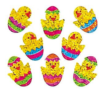 Bulk Roll Prismatic Stickers, Mini Chicks in Eggs (100 Repeats) by Present Paper