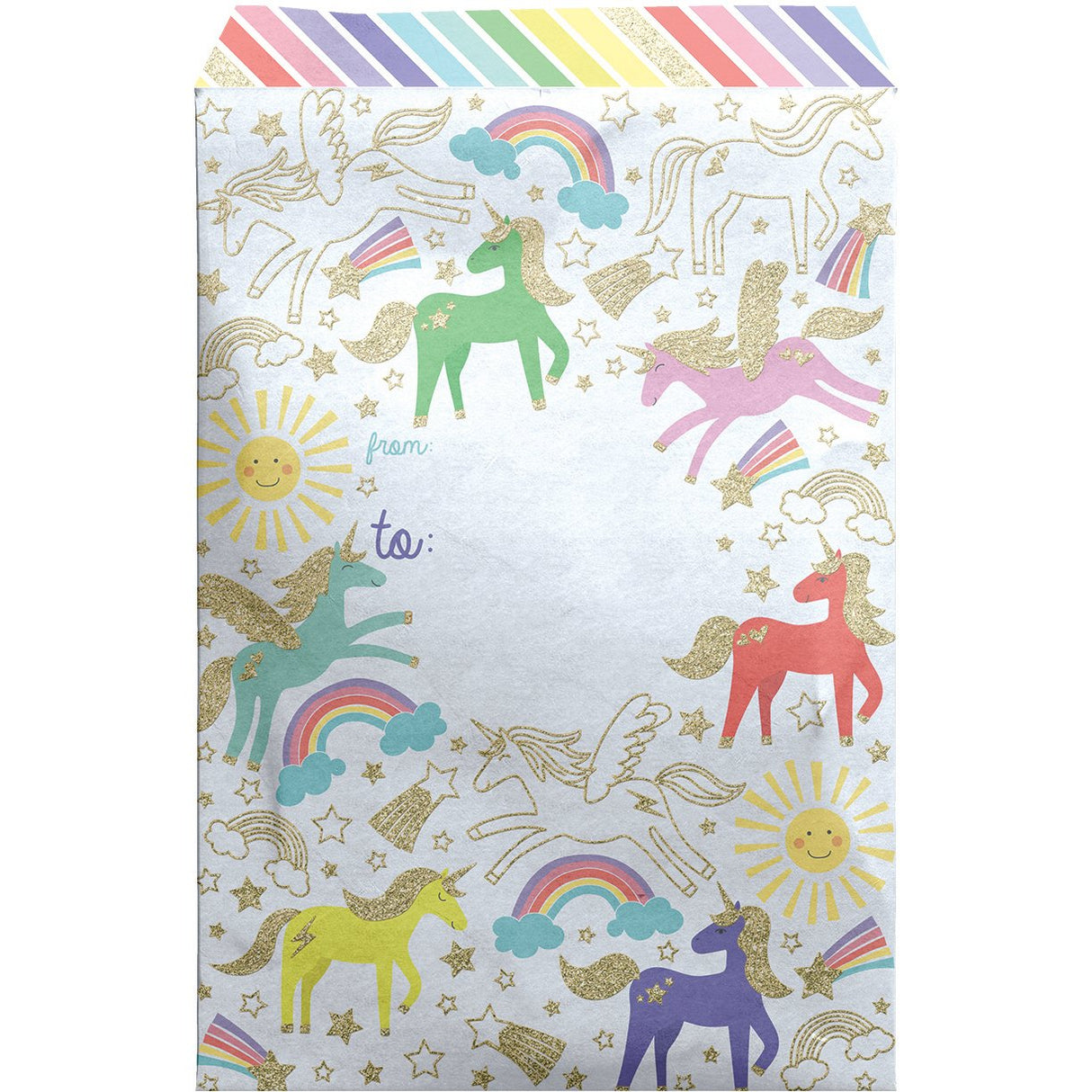 Small Kids Printed Padded Mailing Envelopes, Unicorns by Present Paper