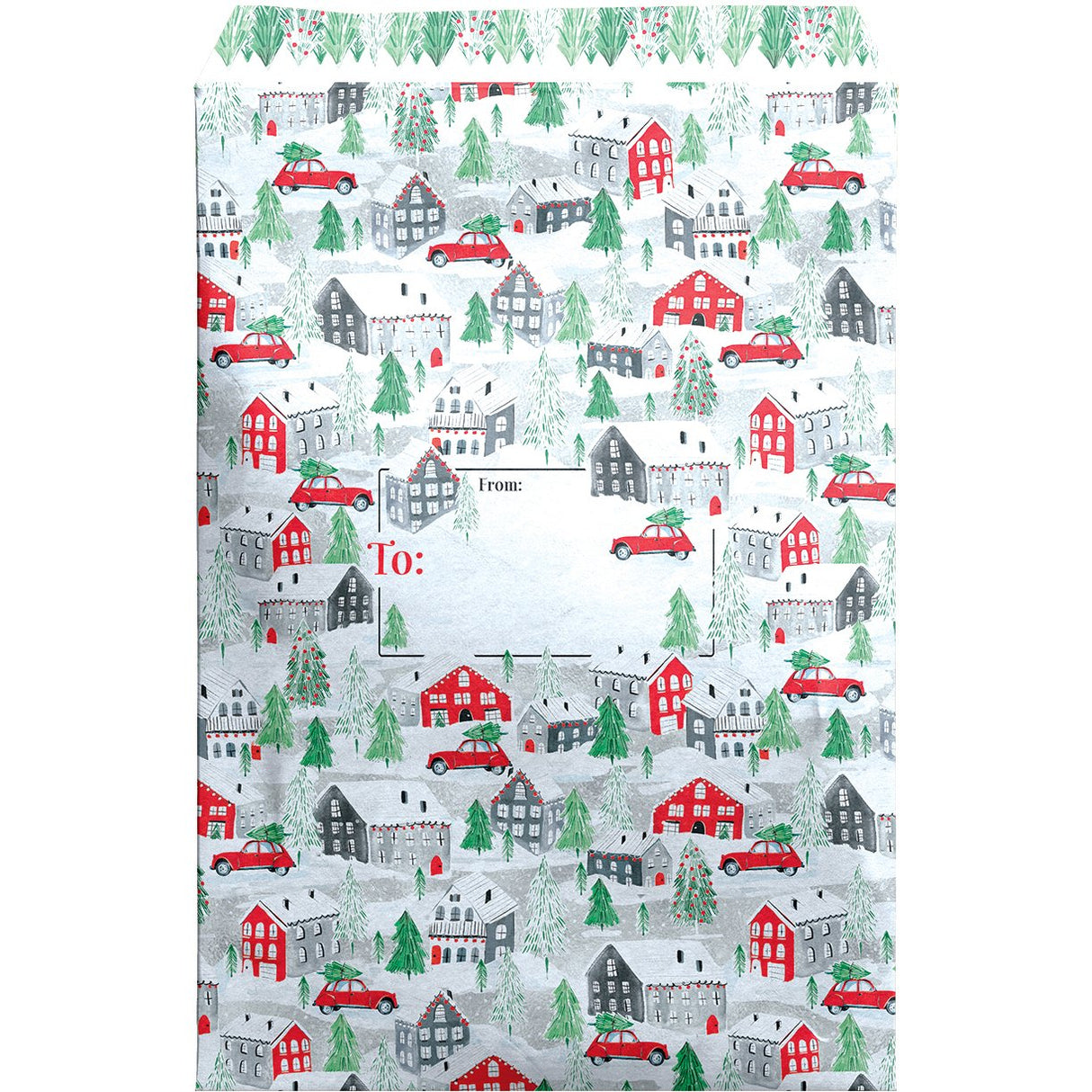 Large Christmas Printed Padded Mailing Envelopes, Home Town by Present Paper