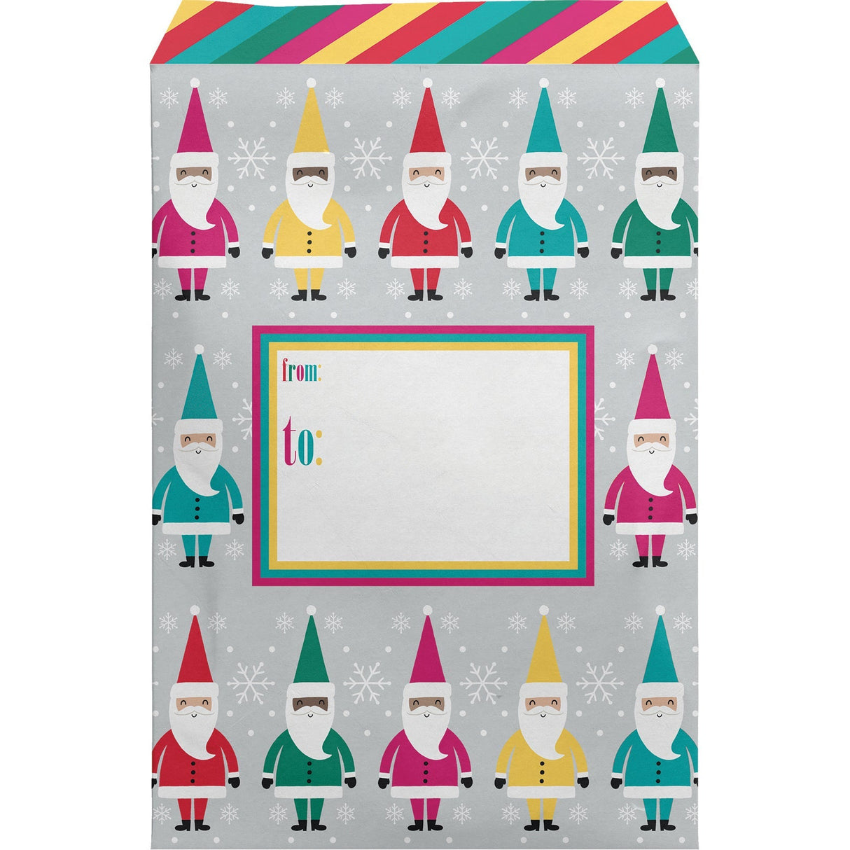 Medium Christmas Printed Padded Mailing Envelopes, Bright Santa by Present Paper