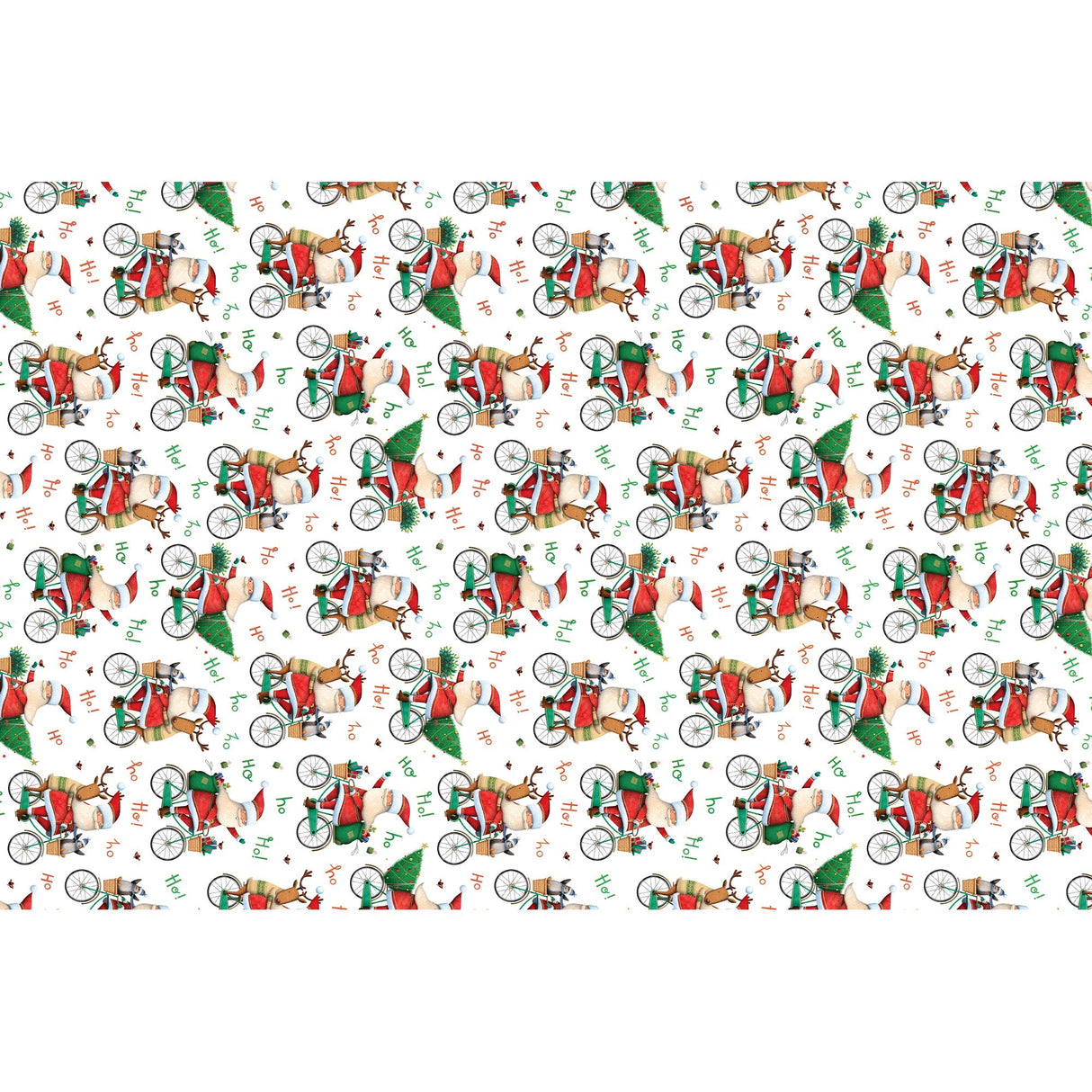 Santa Bicycle Christmas Gift Tissue Paper by Present Paper