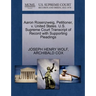 Aaron Rosenzweig, Petitioner, V. United States. U.S. Supreme Court Transcript of Record with Supporting Pleadings
