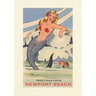 Vintage Lined Notebook Greetings from Newport Beach