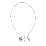 Badass Weightlifter Triple Charm Necklace in Silvertone by The Bullish Store