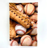 Baseball Glove | 12x18 | Baseballs | Old Baseballs | Old Baseball Glove | Sports Fabric | Sports Fans | Baseball Gifts | Teen Room Décor by UniikPillows