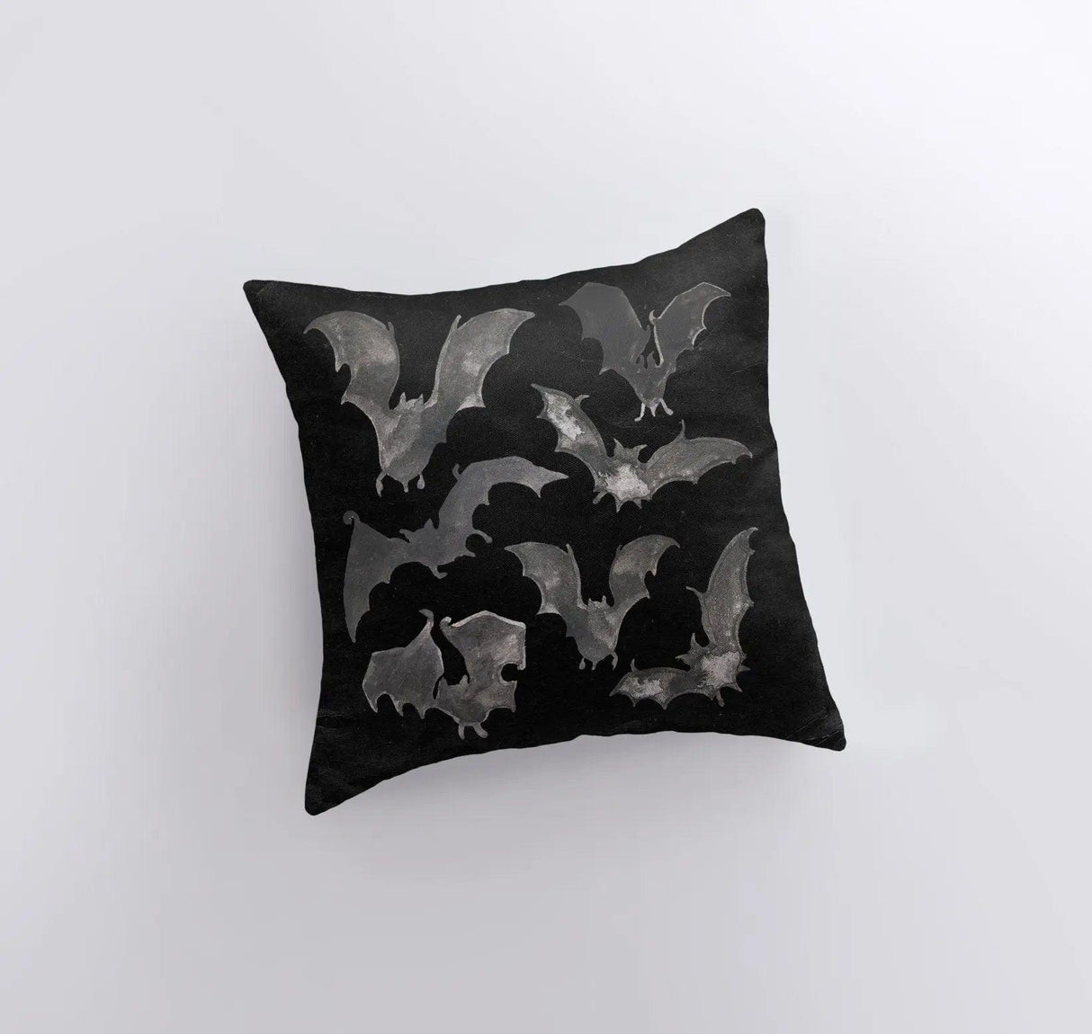 Bats on Black Pillow Cover | Fall Décor | Farmhouse Pillows | Country Décor | Fall Throw Pillows | Cute Throw Pillows | Bat Art by UniikPillows - Vysn