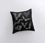 Bats on Black Pillow Cover | Fall Décor | Farmhouse Pillows | Country Décor | Fall Throw Pillows | Cute Throw Pillows | Bat Art by UniikPillows - Vysn