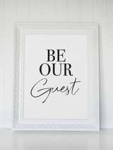 Be Our Guest New 2022 Bedroom Guest Room Wall Decor Print by WinsterCreations™ Official Store