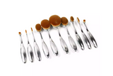 Beauty Experts Set of 10 Oval Beauty Brushes by VistaShops