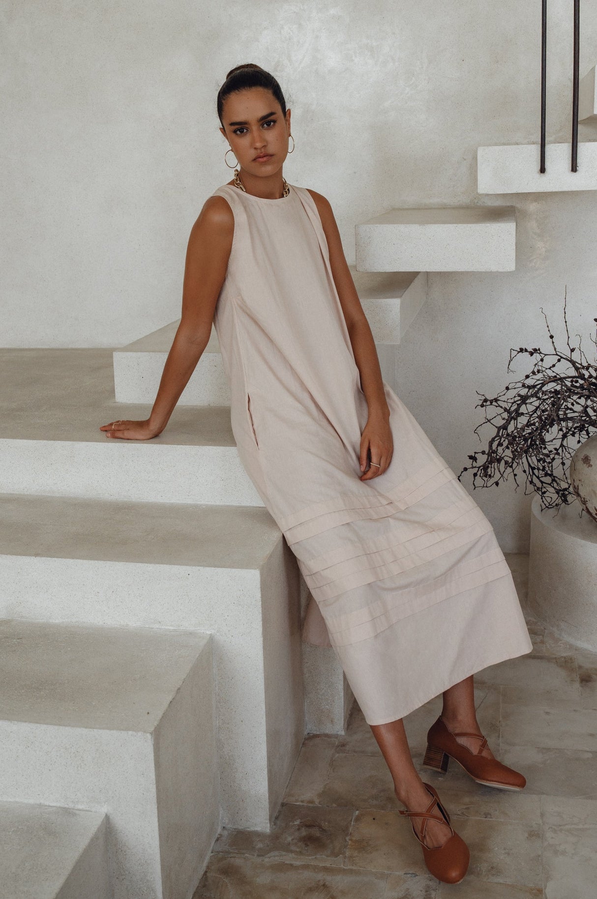 Beloved Cara Slip on Cotton Maxi Dress by ELF