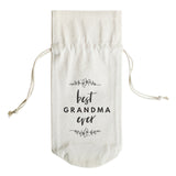 Best Grandma Ever Cotton Canvas Wine Bag by The Cotton & Canvas Co.