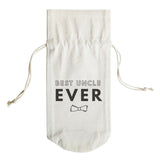 Best Uncle Ever Cotton Canvas Wine Bag by The Cotton & Canvas Co.