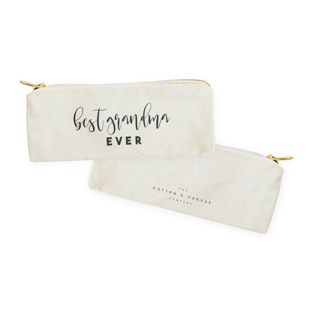 Best Grandma Ever Cotton Canvas Pencil Case and Travel Pouch by The Cotton & Canvas Co.