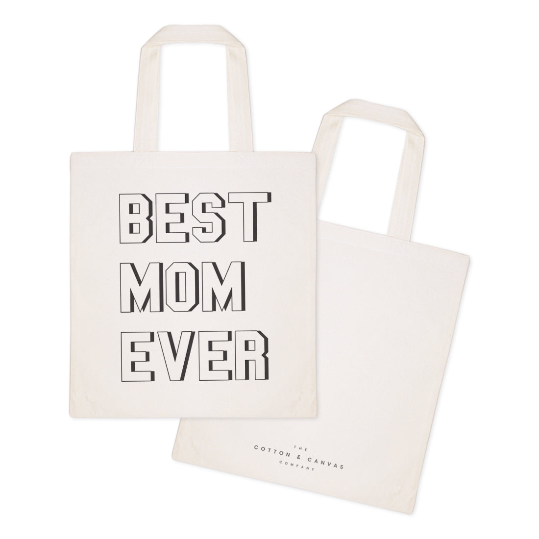 Modern Best Mom Ever Cotton Canvas Tote Bag by The Cotton & Canvas Co.