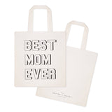 Modern Best Mom Ever Cotton Canvas Tote Bag by The Cotton & Canvas Co.