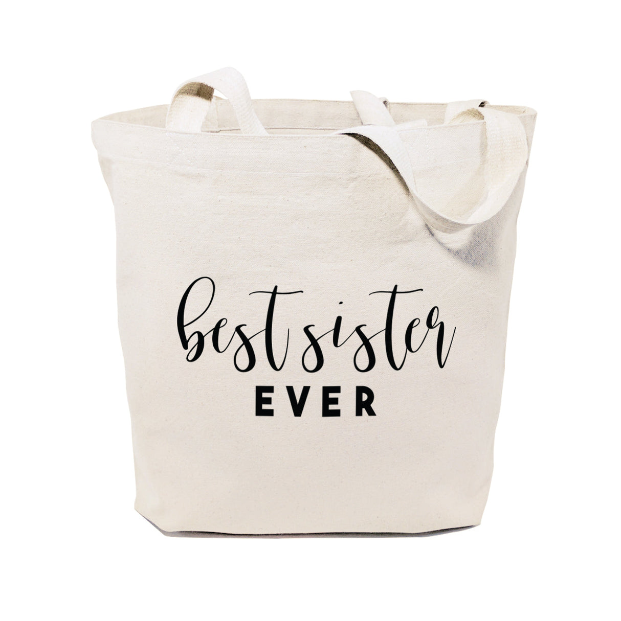 Best Sister Ever Cotton Canvas Tote Bag by The Cotton & Canvas Co.