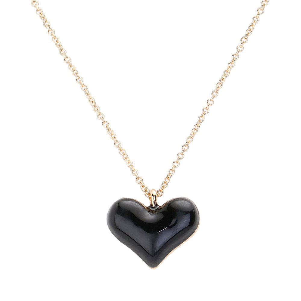 Enamel Heart Pendant Necklace by Madeline Love