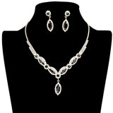 Marquise Stone Accented Rhinestone Necklace by Madeline Love