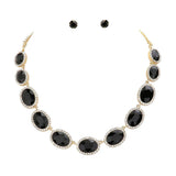 Oval Stone Link Evening Necklace by Madeline Love