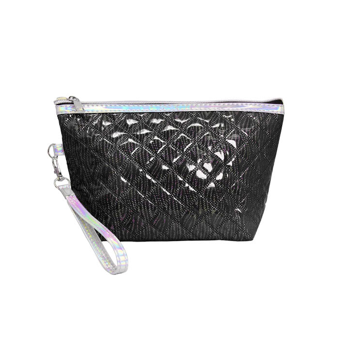 Quilted Shiny Puffer Pouch Bag by Madeline Love