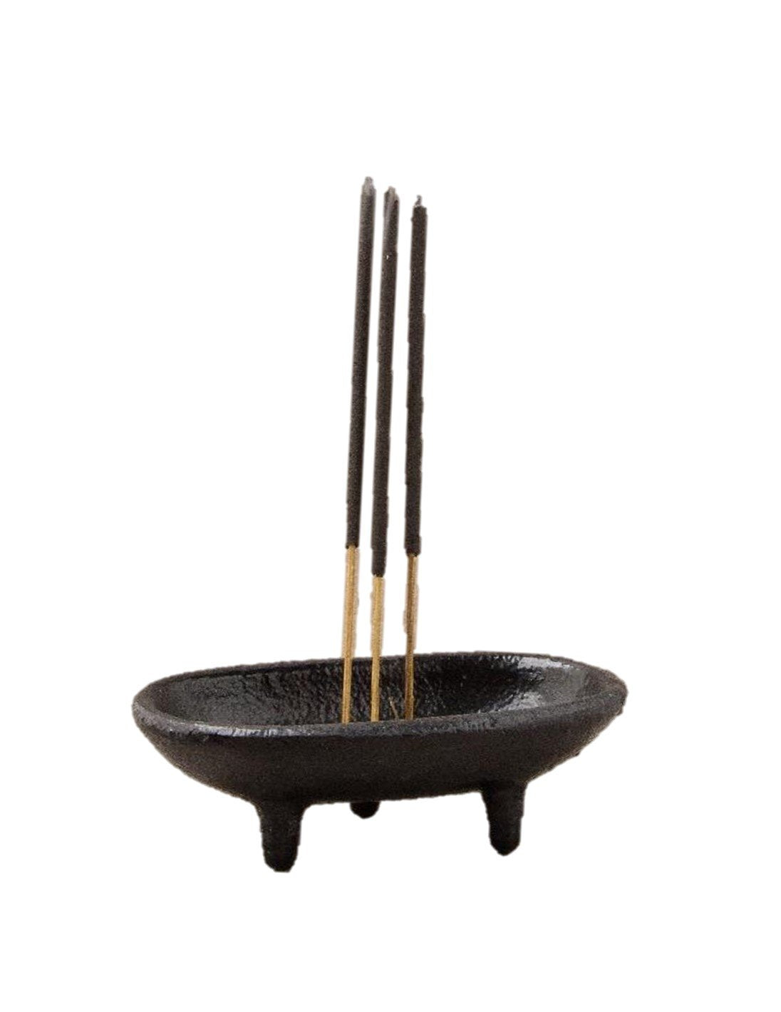 Black Cast Iron Incense Smudge Pot by OMSutra