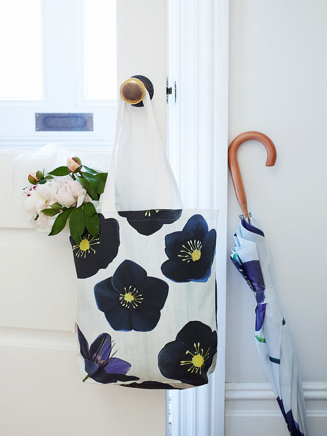 Tote Bag: Black Hellebore on Snow by India & Purry