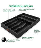 Silverware Tray Black by Royal Craft Wood