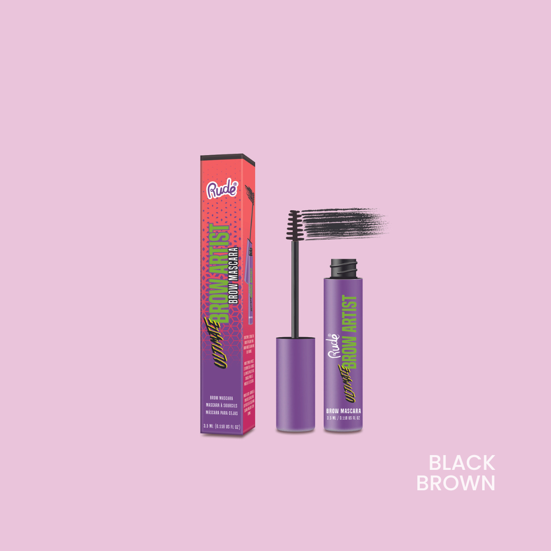 RUDE Ultimate Brow Artist Brow Mascara - Black Brown