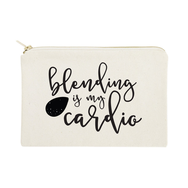Blending is My Cardio Cotton Canvas Cosmetic Bag by The Cotton & Canvas Co.