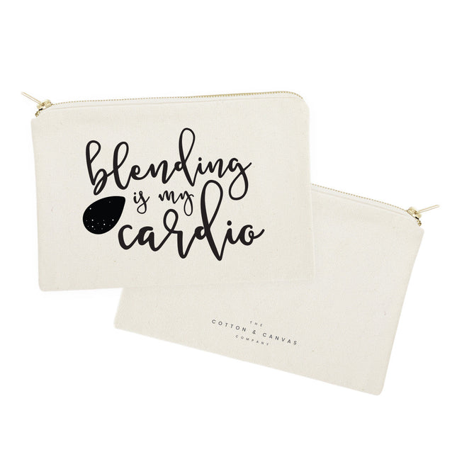 Blending is My Cardio Cotton Canvas Cosmetic Bag by The Cotton & Canvas Co.