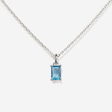 Birthstone Topaz Silver Necklace - December by Little Sky Stone