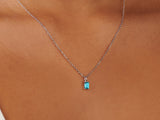 Blue Topaz Silver Charm by Little Sky Stone