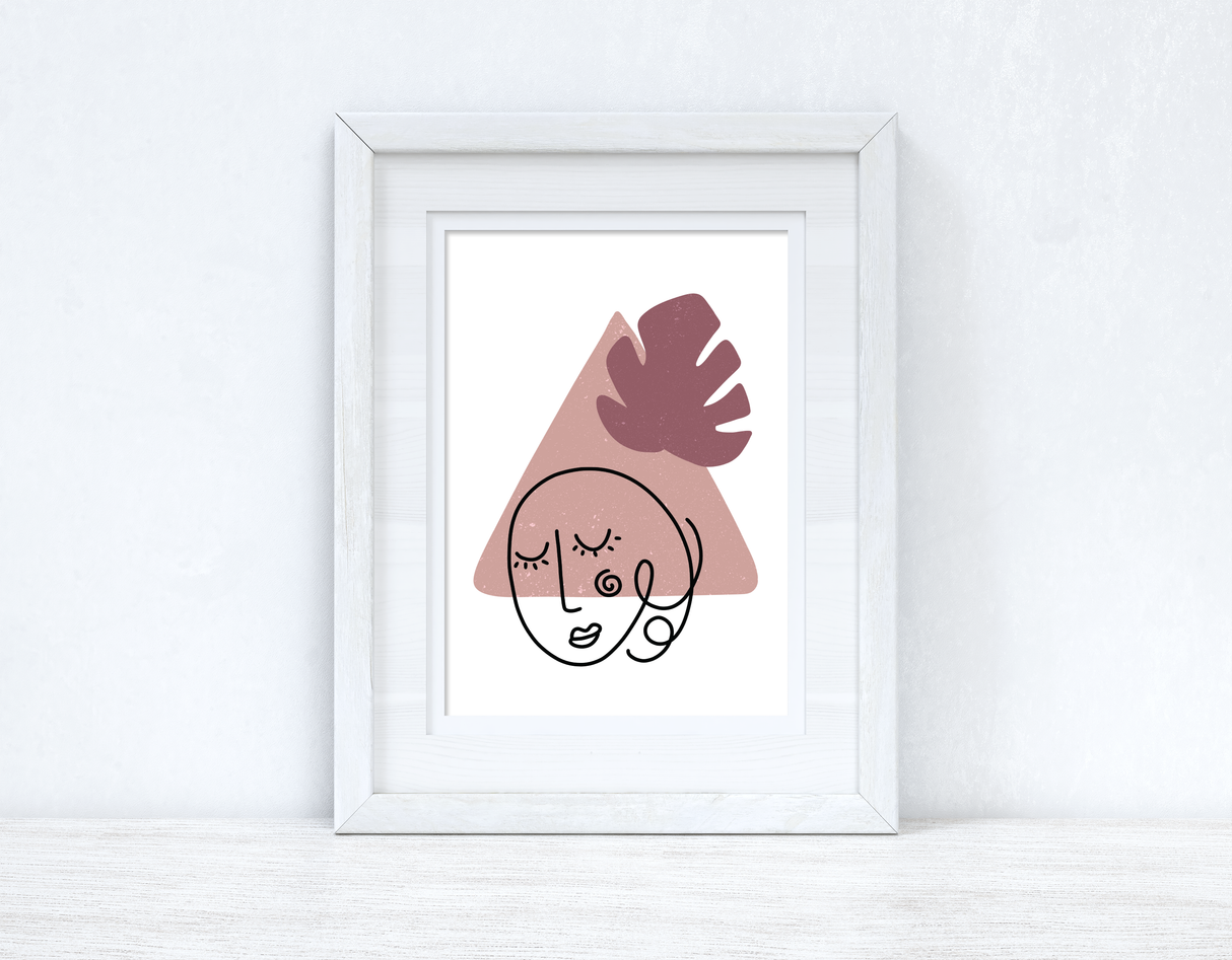 Blush Pinks Face Abstract 3 Colour Shapes Home Wall Decor Print by WinsterCreations™ Official Store