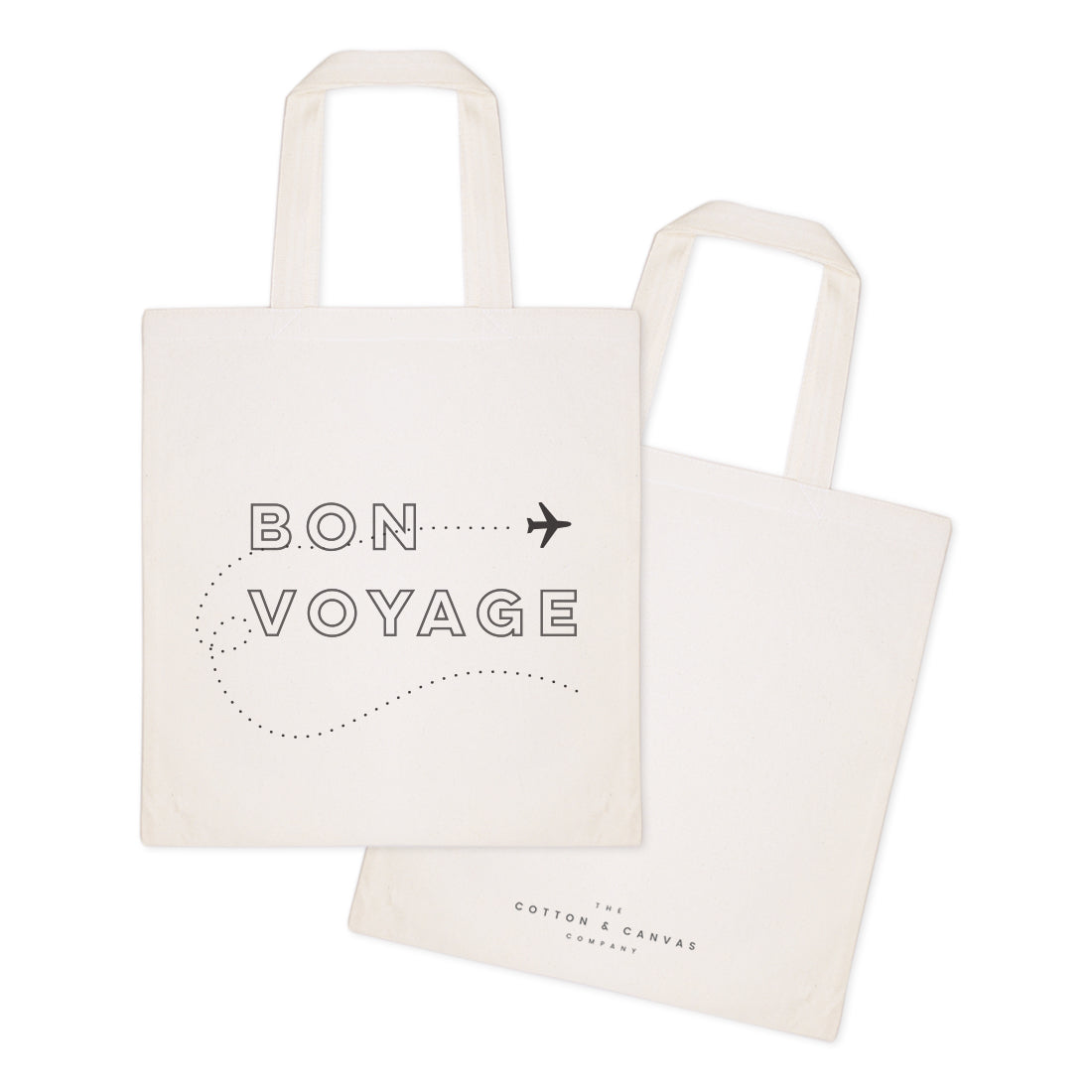 Bon Voyage Cotton Canvas Tote Bag by The Cotton & Canvas Co.