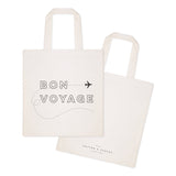 Bon Voyage Cotton Canvas Tote Bag by The Cotton & Canvas Co.