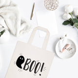 Boo! Halloween Cotton Canvas Tote Bag by The Cotton & Canvas Co.