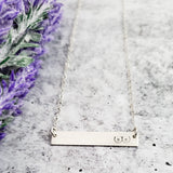 Boobs Hand Stamped Bar Necklace by Salt and Sparkle