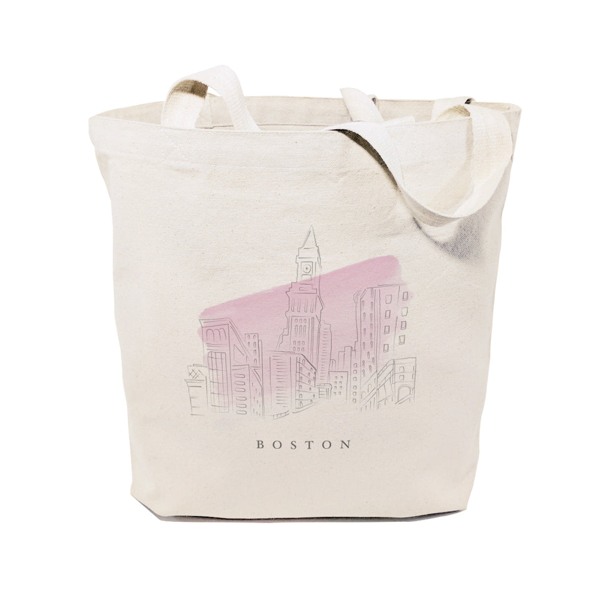 Boston Cityscape Cotton Canvas Tote Bag by The Cotton & Canvas Co.