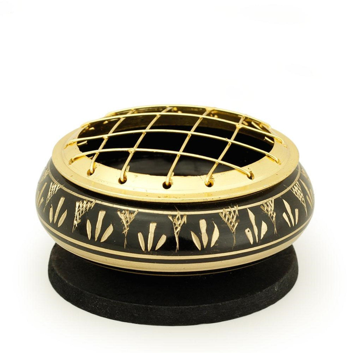 Embossed Brass Burner, Medium Base, Net Top by OMSutra