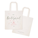 Floral Bridesmaid Wedding Cotton Canvas Tote Bag by The Cotton & Canvas Co.