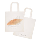 Brooklyn Cityscape Cotton Canvas Tote Bag by The Cotton & Canvas Co.